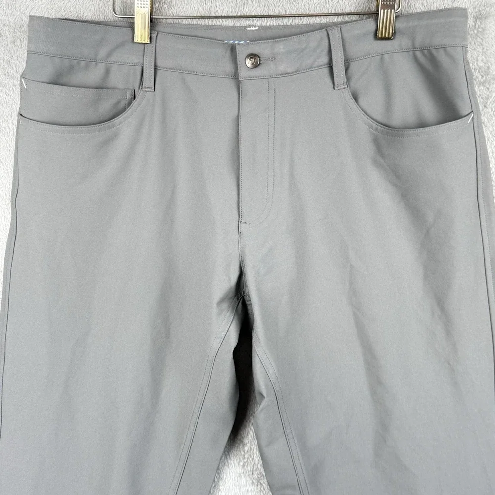 Footjoy FJ Golf Tech Pants Size 36x30‎ Gray Performance Stretch Athletic Fit